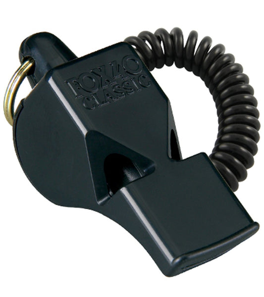 Fox 40 Classic Official Lifeguard Whistle with Flex Coil Black