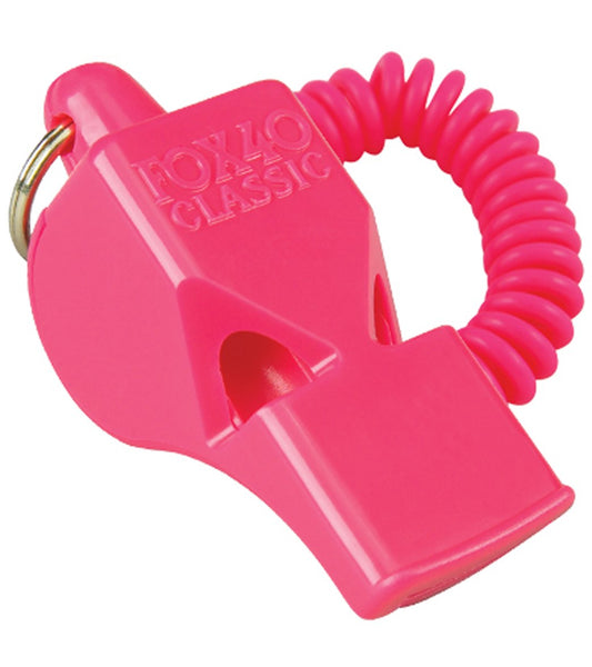 Fox 40 Classic Official Lifeguard Whistle with Flex Coil Pink
