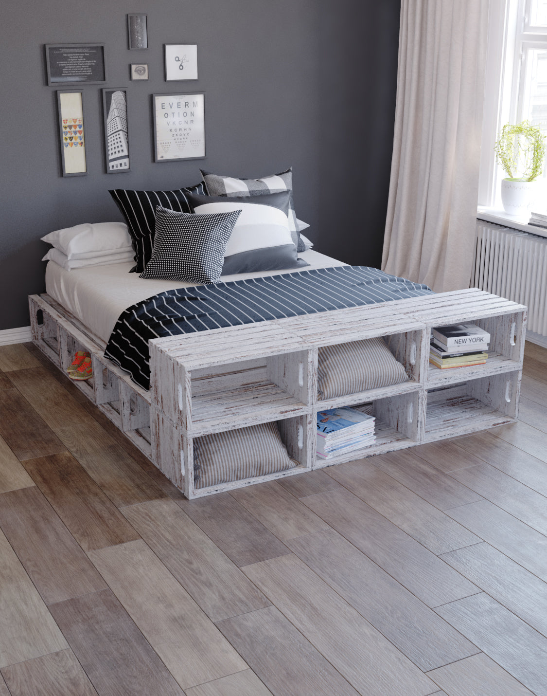 GERARD Multi-Storage Bed Modular And real wood furniture product