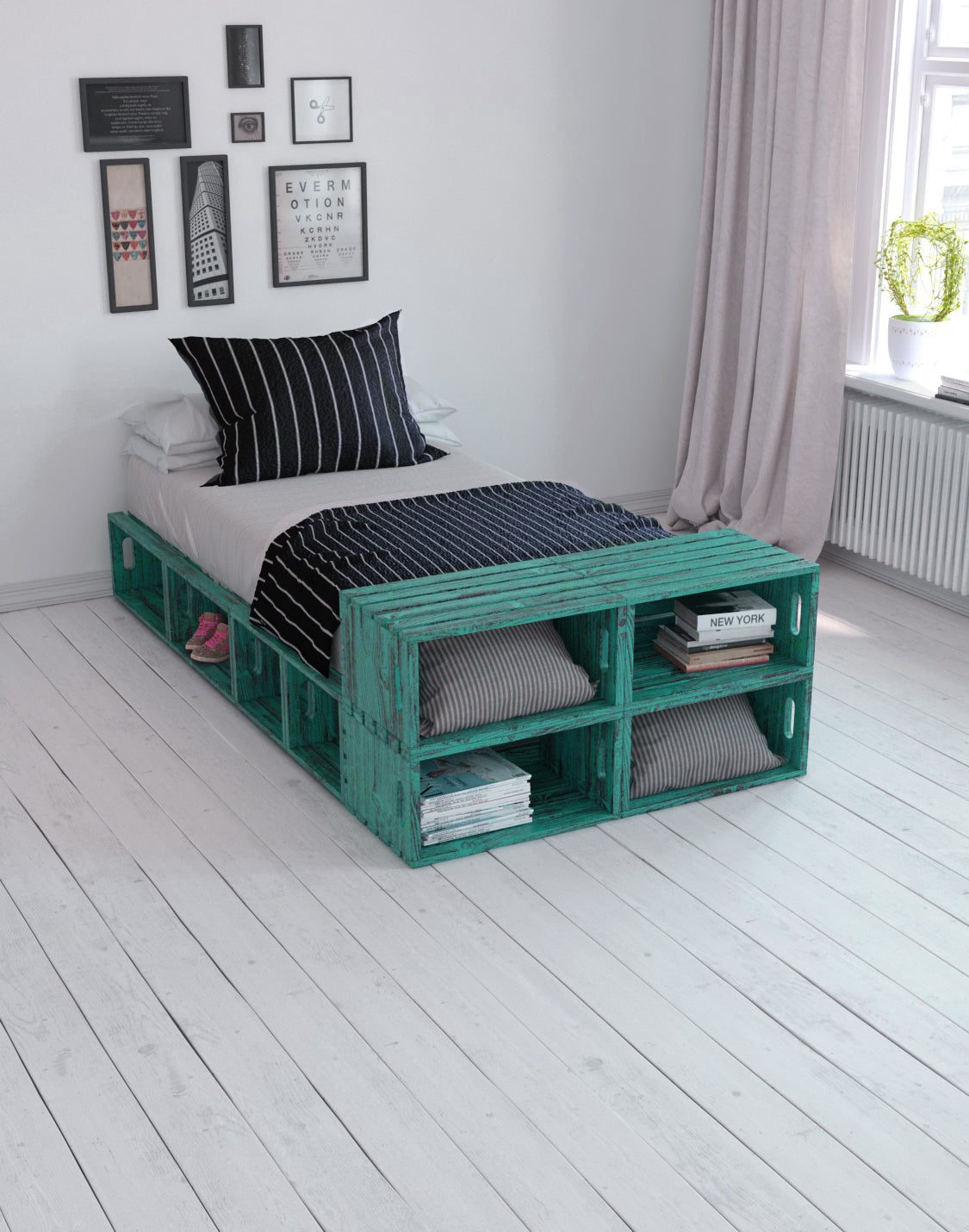 GERARD Multi-Storage Bed Modular And real wood furniture product 