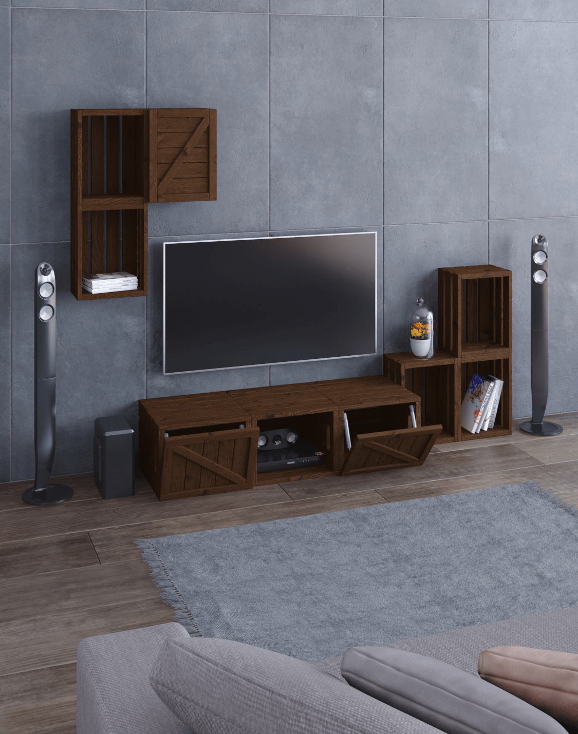 Grace TV Unit Modular And real wood furniture product