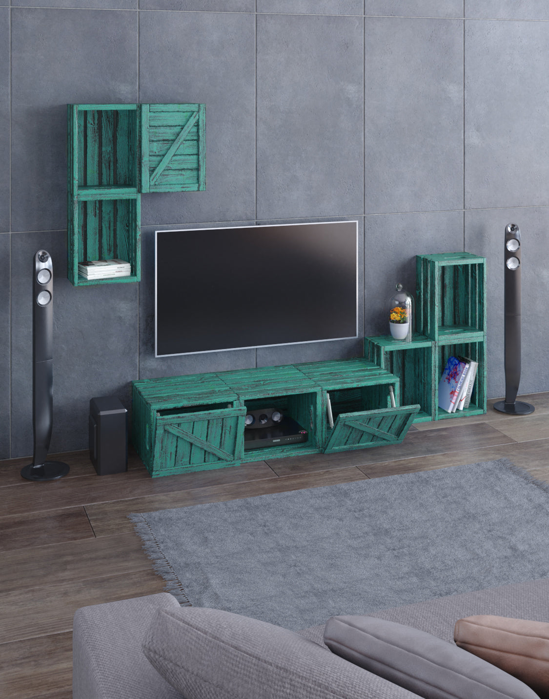 Grace TV Unit Modular And real wood furniture product