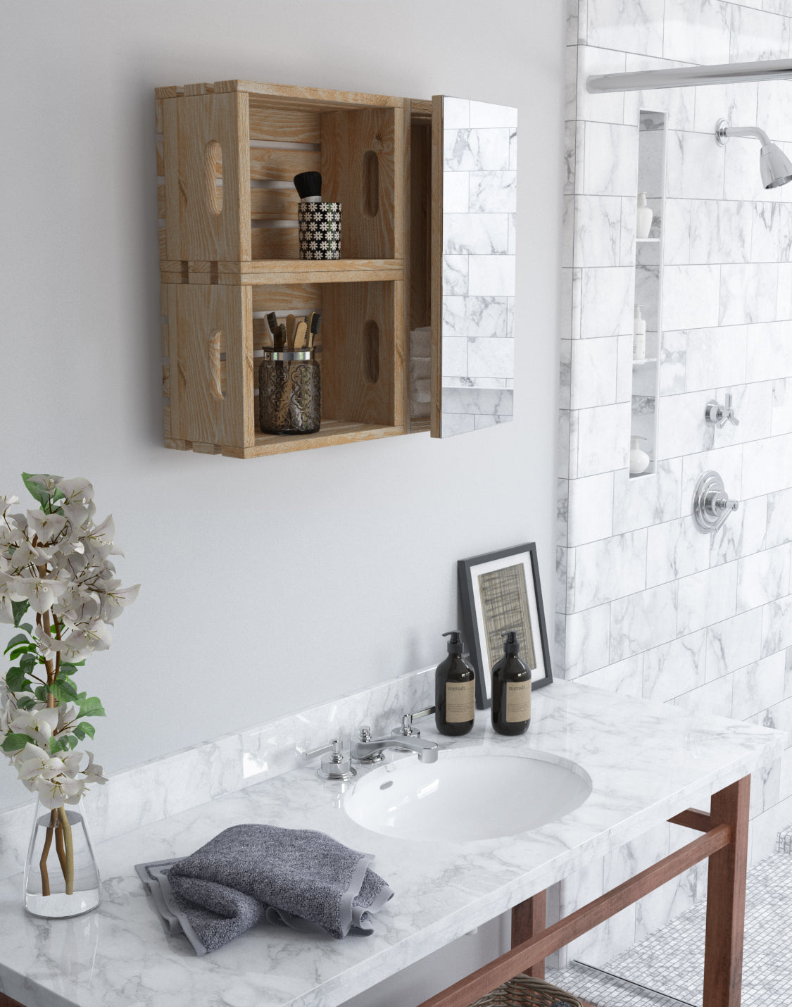 Grosvalds Bathroom Unit Modular And real wood furniture product