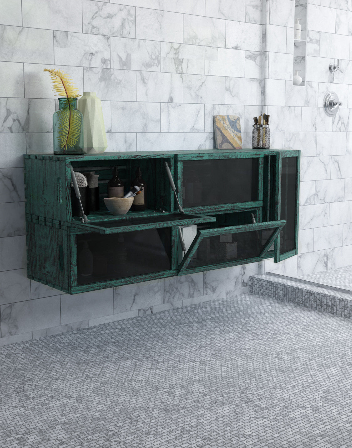 Henri Bathroom Unit Modular And real wood furniture product