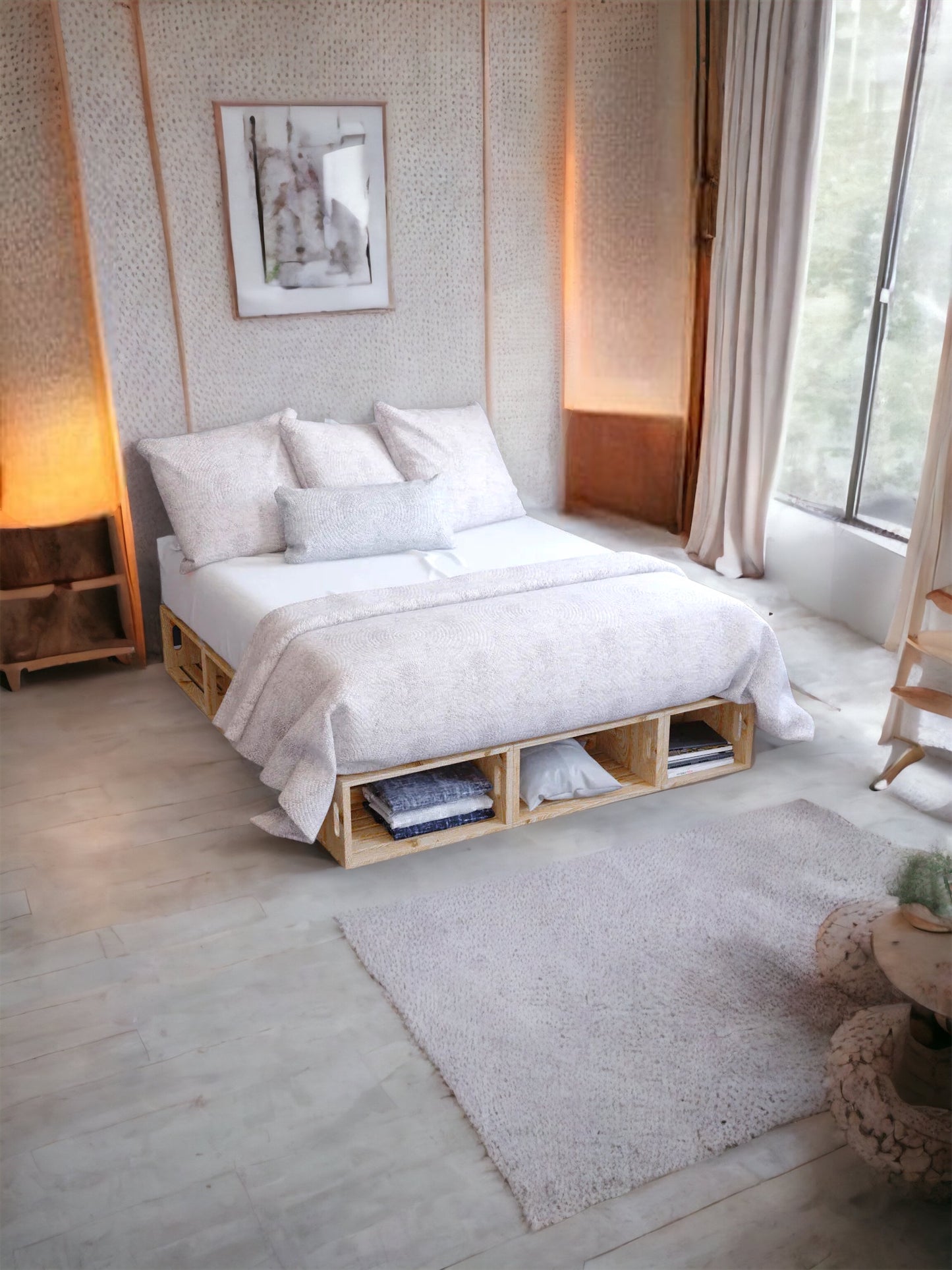 ANDRE Bed Modular And real wood furniture product 