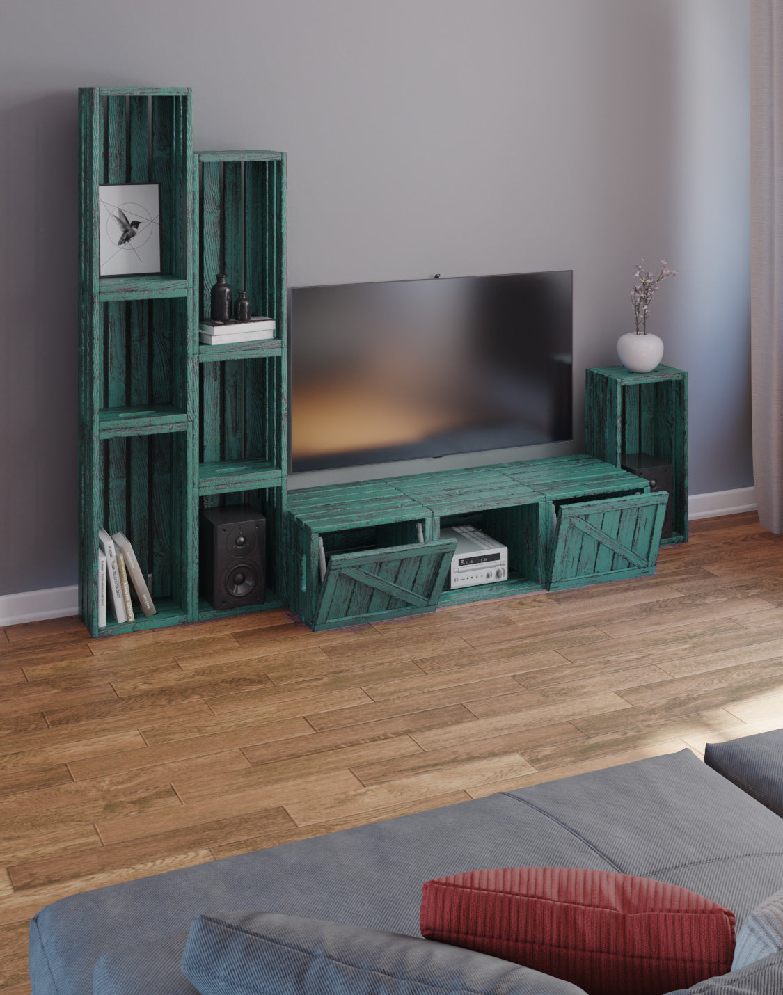 Isaac TV Unit Modular And real wood furniture product