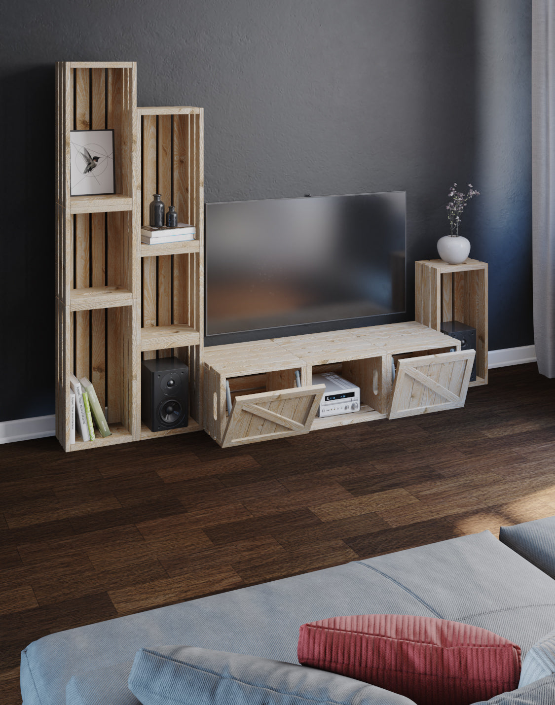 Isaac TV Unit Modular And real wood furniture product