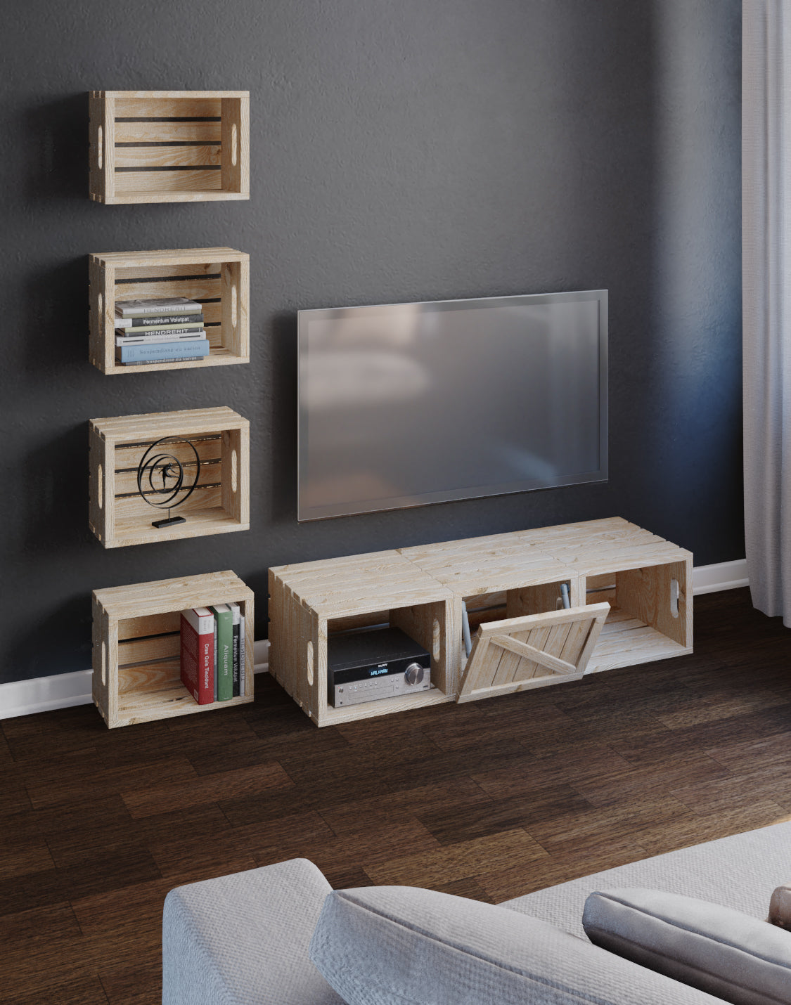Paun TV Unit Modular And real wood furniture product
