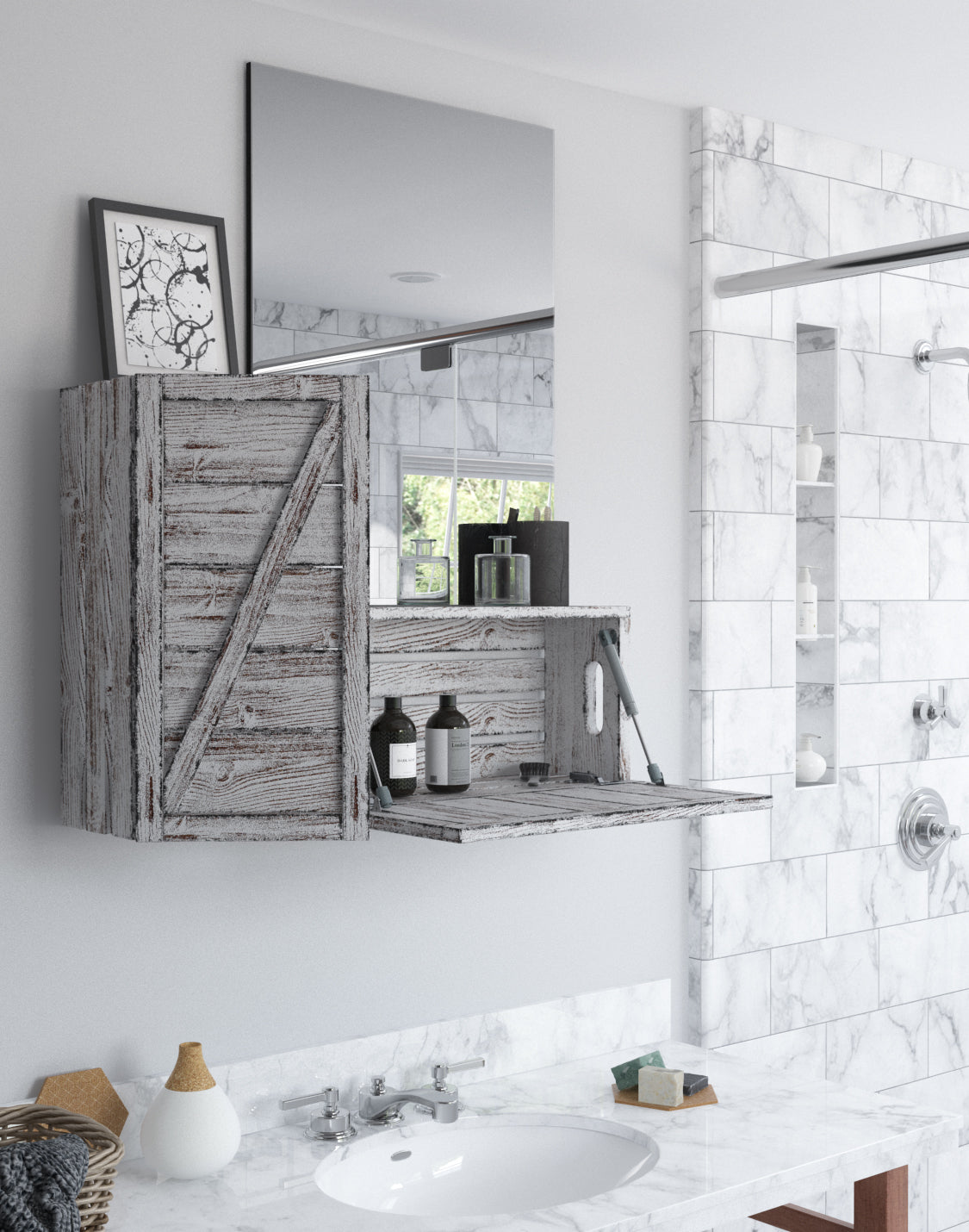 Porter Bathroom Unit Modular And real wood furniture product