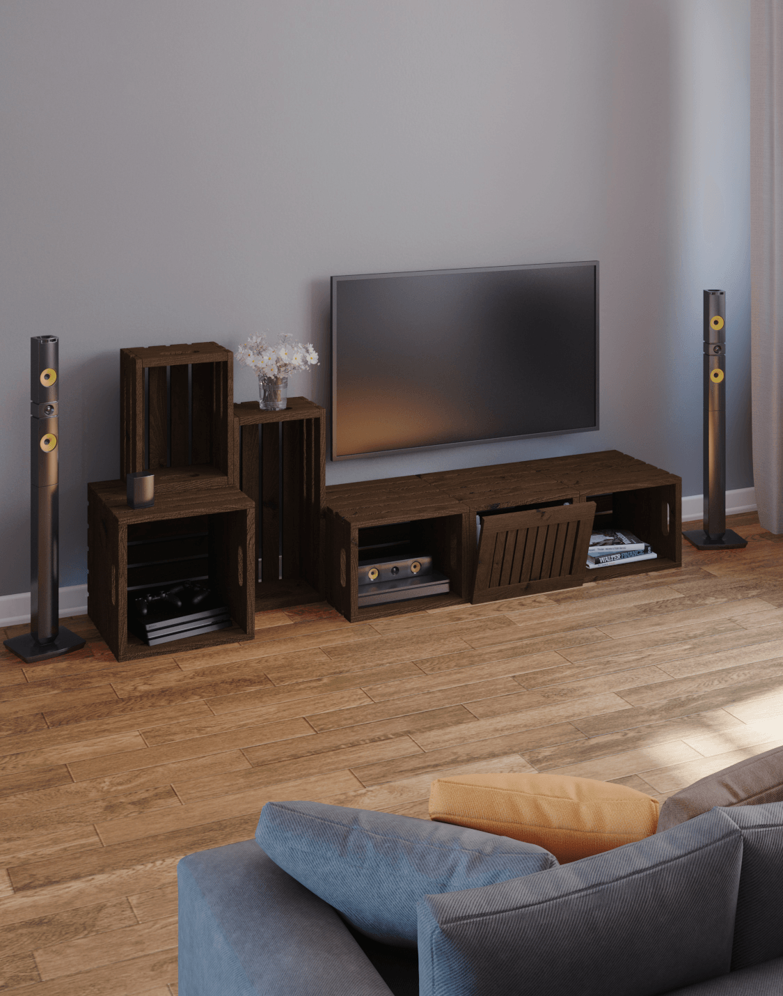 Roger TV Unit Modular And real wood furniture product