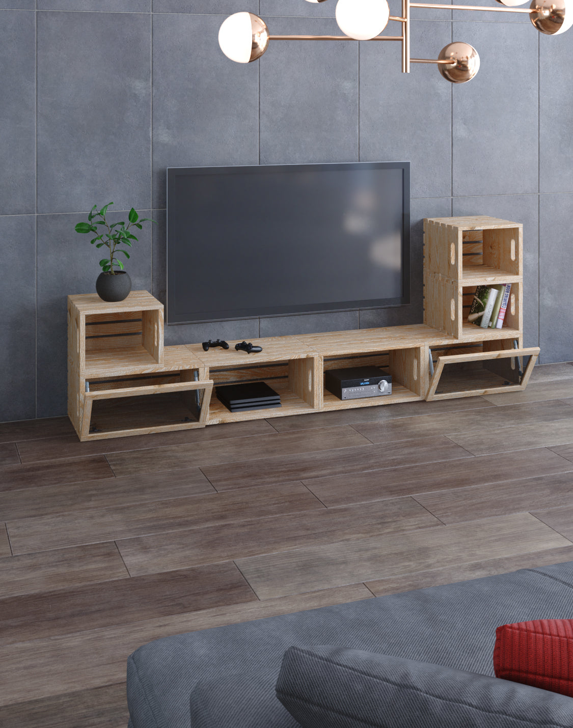Tunnard TV Unit Modular And real wood furniture product