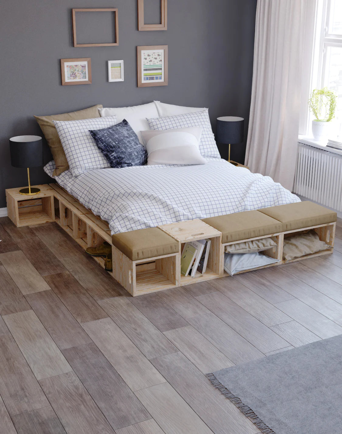 BARRIO Multi-Functional Bed Modular And real wood furniture product 